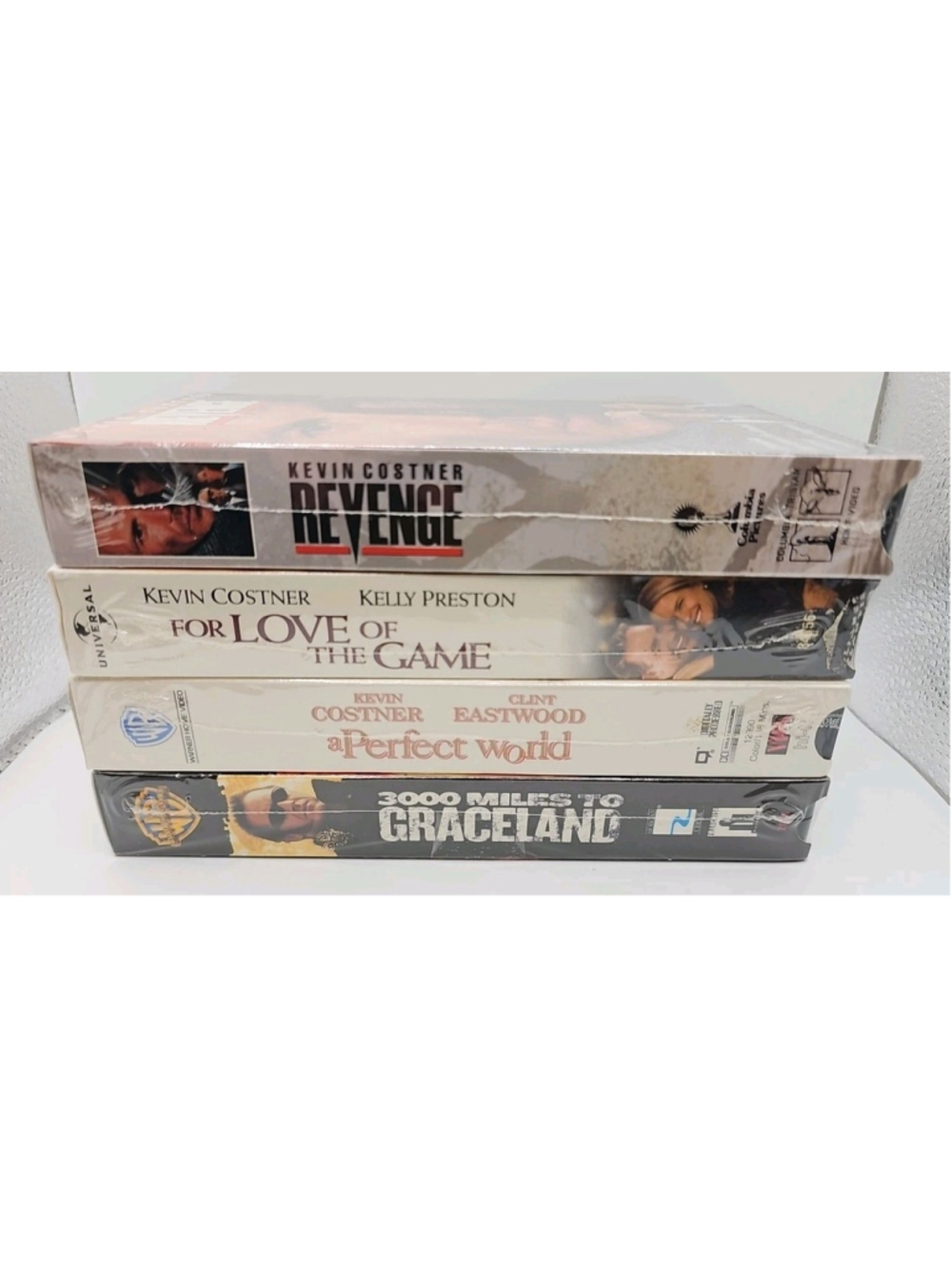4 New Sealed Kevin Costner VHS Revenge Graceland For Love Of The Game Perfect...